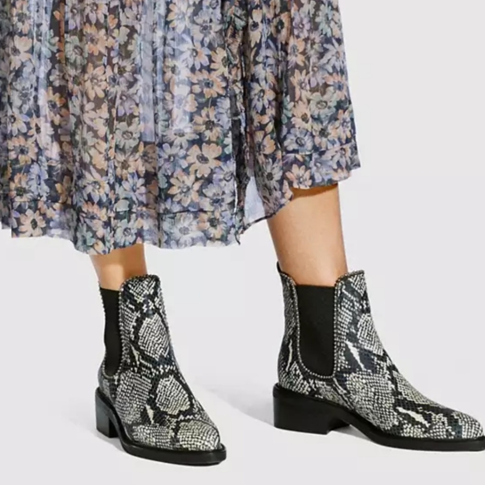 Coach Bowery Bootie in Snakeskin